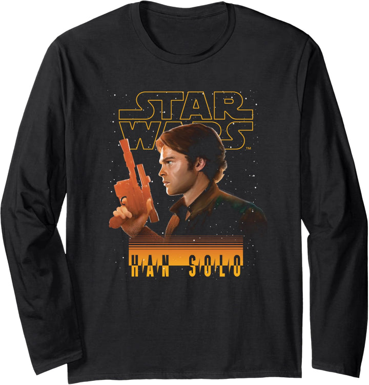 Star Wars Han Solo Movie Hero Side View Langarmshirt