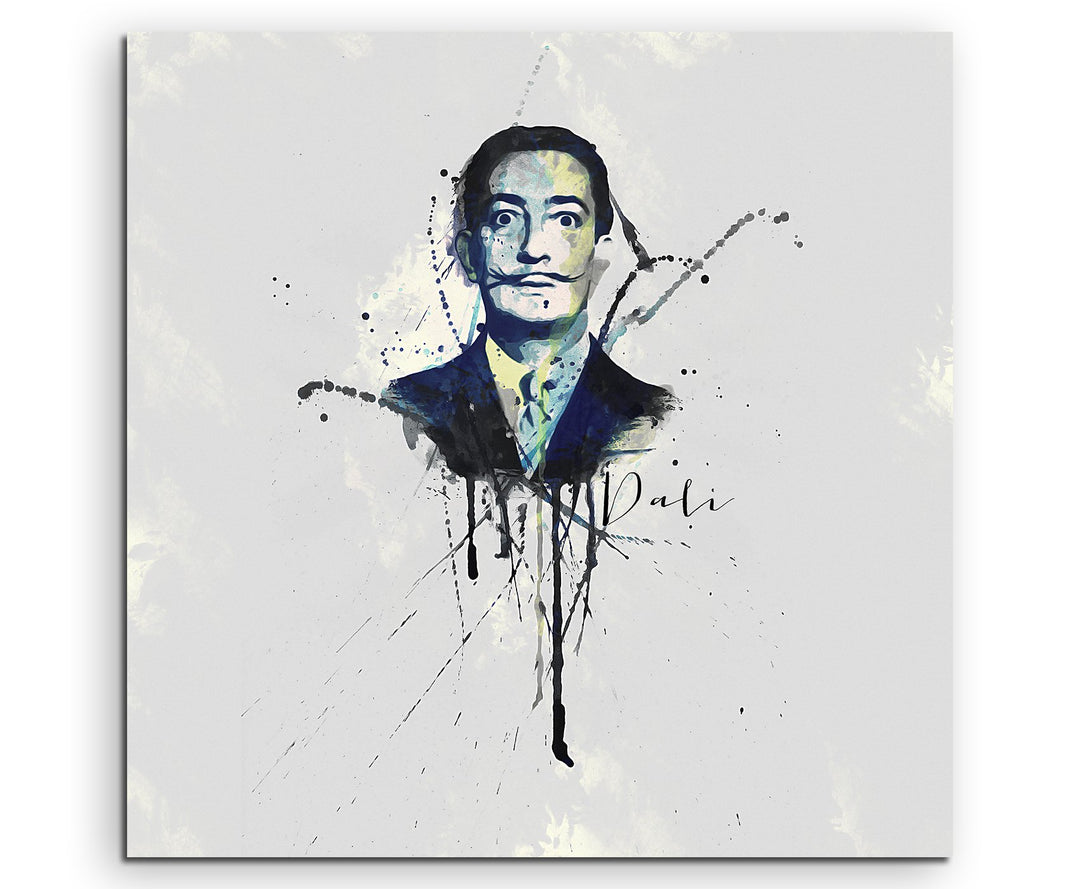 Paul Sinus Art Salvador Dali II 60x60cm Keilrahmenbild Kunstbild Aquarell Art Wandbild auf Leinwand