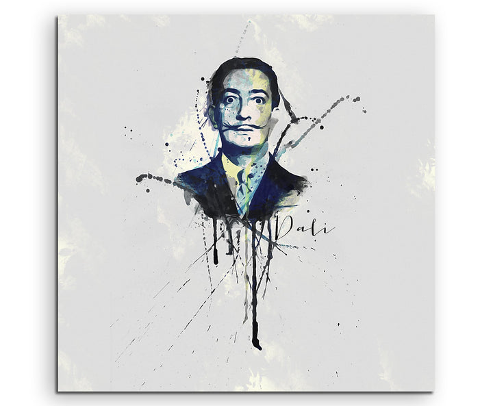 Paul Sinus Art Salvador Dali II 60x60cm Keilrahmenbild Kunstbild Aquarell Art Wandbild auf Leinwand