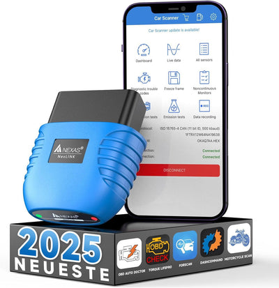 AUTOPHIX Nexlink OBD2 Bluetooth 5.0 Diagnosegerät Auto für Autos und Motorräder, OBD2 Bluetooth Adap