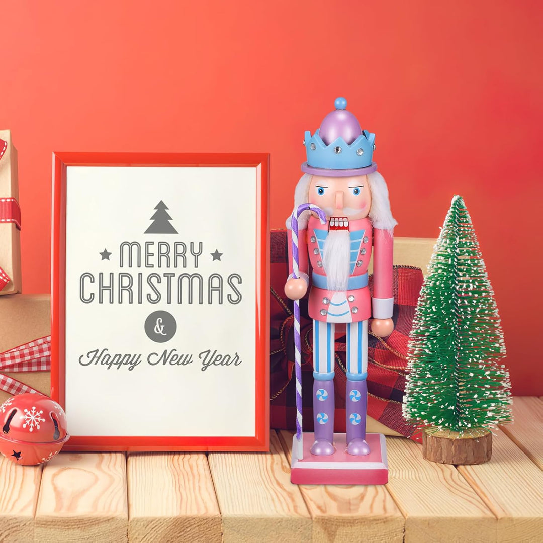 JECOMPRIS Weihnachts-Soldat-Nussknacker-Dekoration Holz 25 4 cm Nussknacker-Figur Weihnachtsdekorati