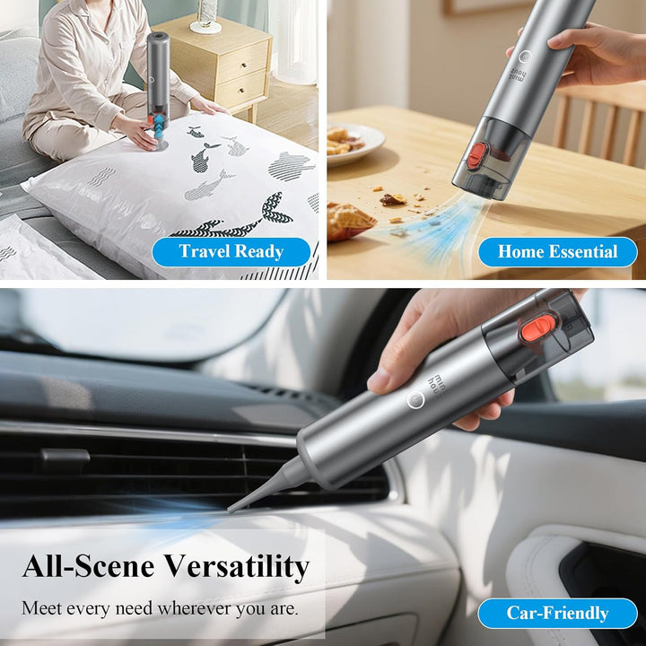 Minthouz Handheld Staubsauger Akku, 3-in-1 Handstaubsauger Stark, Tragbarer Autostaubsauger, Kombina