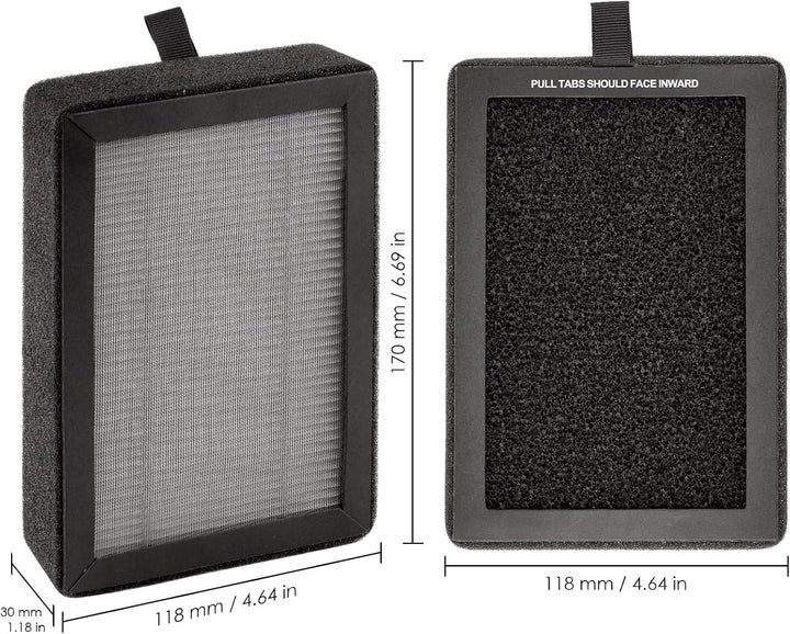 4 Stück LV-H128 Ersatzfilter für LEVOIT LV-H128/ ROVACS (RV60)/ PUURVSAS (HM669A) Luftreiniger, LV-H
