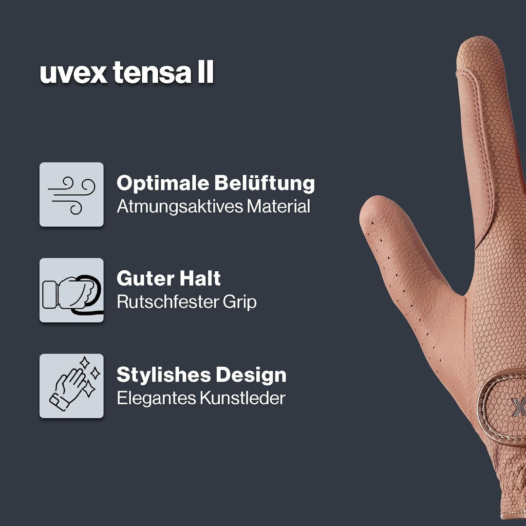 Uvex Tensa Ii Reithandschuhe 9.5 light brown, 9.5 light brown