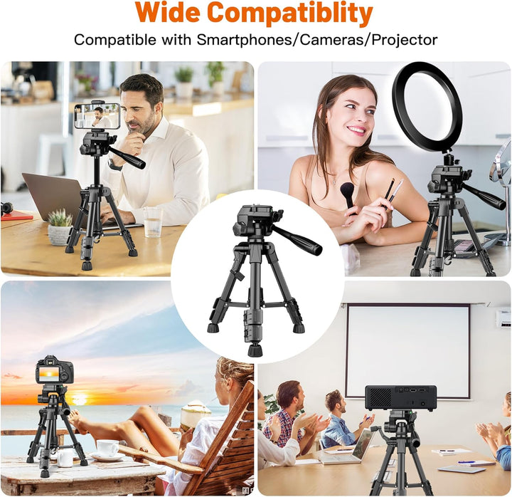 JOILCAN Mini Stativ 63.5cm, Aluminium Kamera Stativ für Cannon/Sony/DSLR Kamera/Video Camcorder/Proj