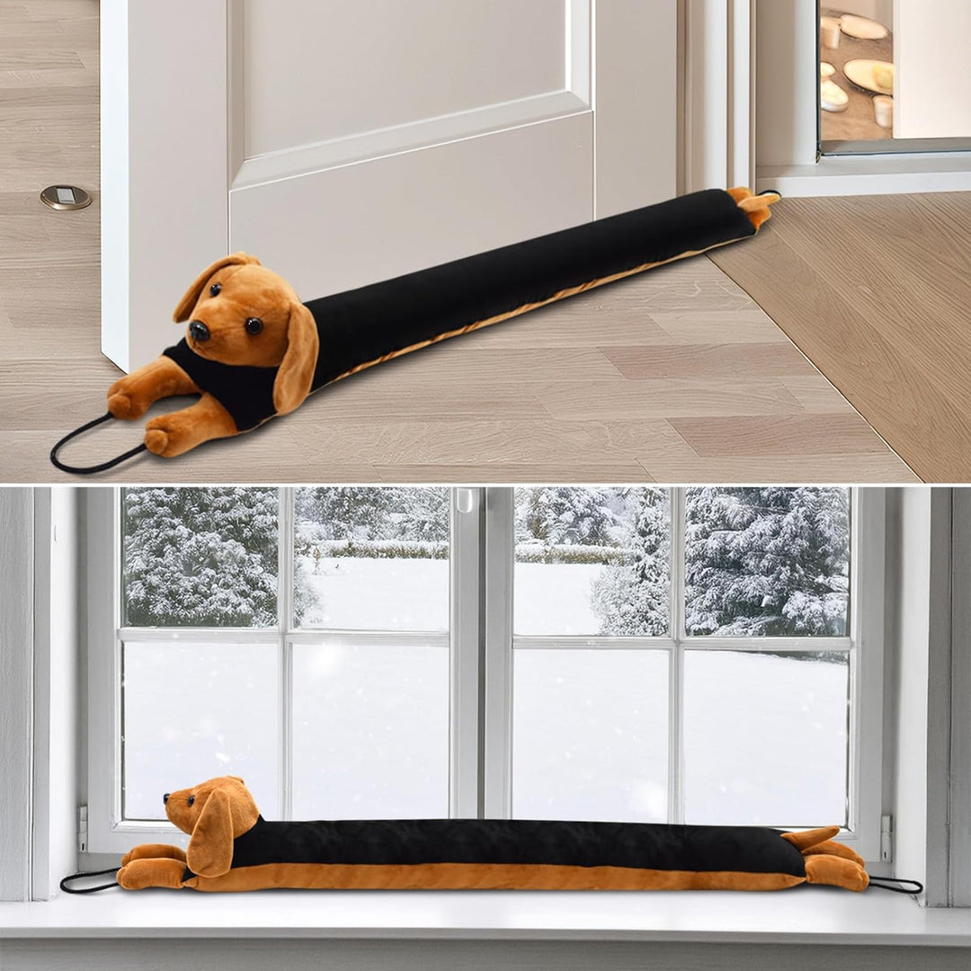 Zugluftstopper, 108cm Hund Gewichtet Luftzugstopper für Türen Geräusch Isolierung Kälteschutz Luftst