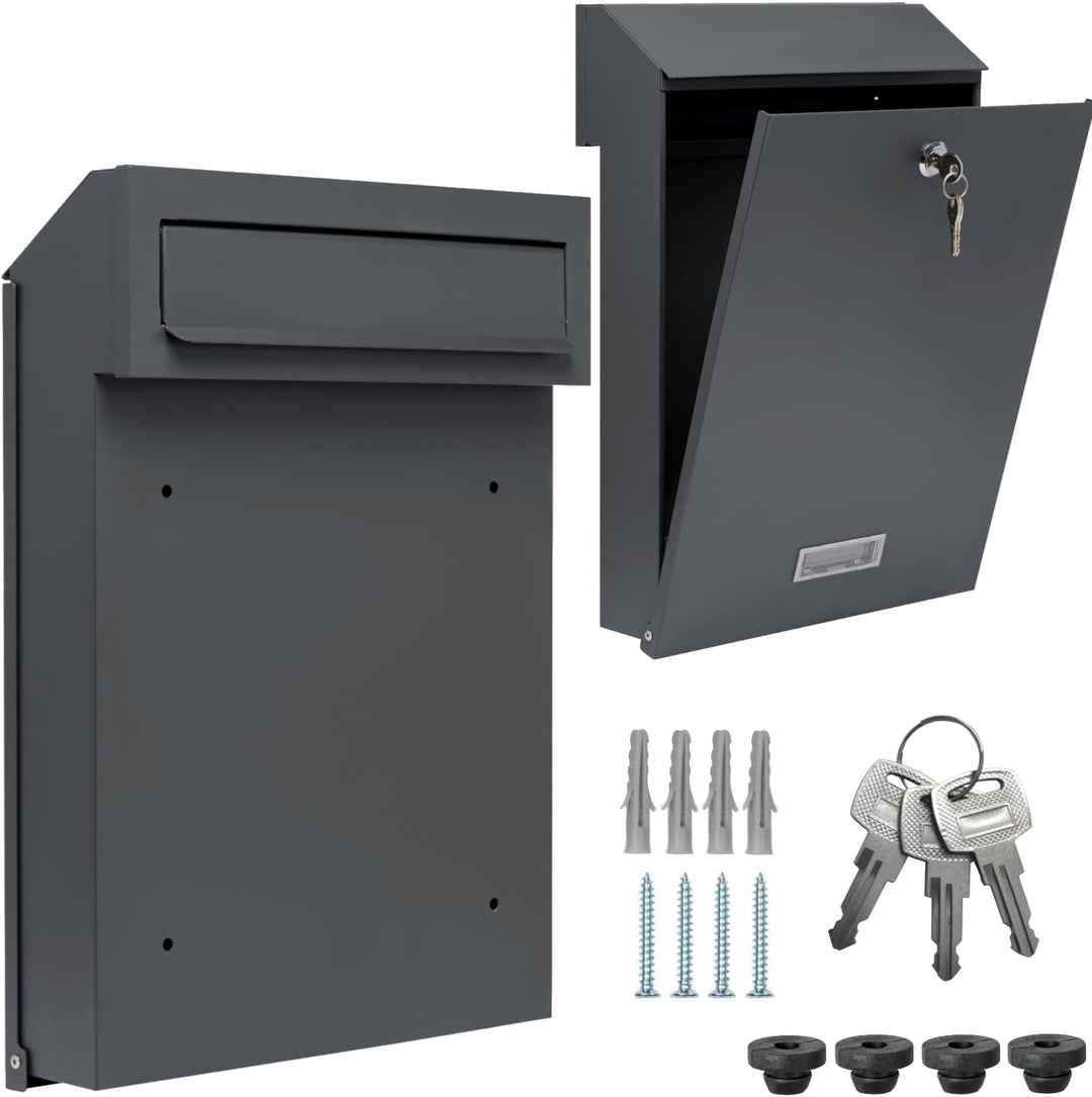 Zaunbriefkasten Torbriefkasten Durchwurf Mauerdurchwurf Briefkasten C4 Entnahme Hinten Doppelstabmat