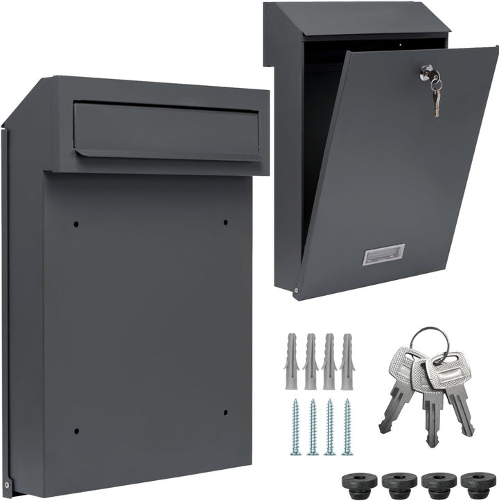 Zaunbriefkasten Torbriefkasten Durchwurf Mauerdurchwurf Briefkasten C4 Entnahme Hinten Doppelstabmat