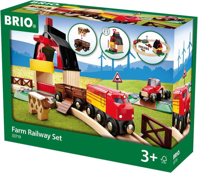 BRIO World 33512 Grosses Bahn Reisezug Set – Eisenbahn mit Bahnhof, Schienen und Figuren & Bahn Baue