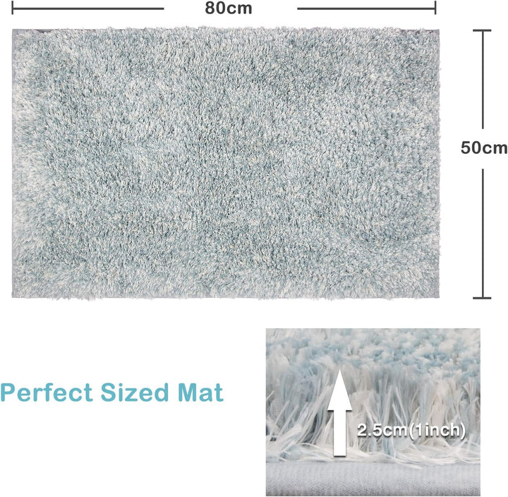 FCSDETAIL rutschfeste, Hochflor Badteppiche, Maschinenwaschbare Badematte, Badvorleger mit Wasserabs
