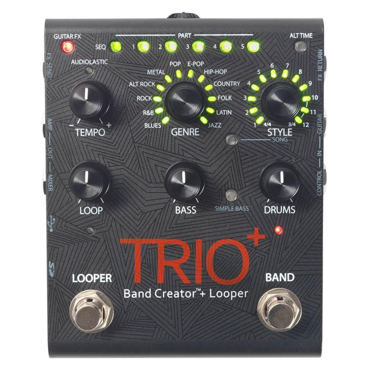 DigiTech TRIO Plus Band Creator-Gitarrenpedal mit Looper Trio Band Creator+Looper Single, Trio Band