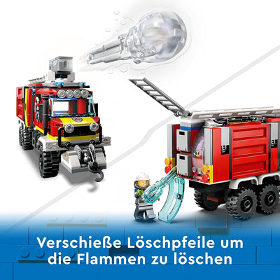 LEGO 60374 City Einsatzleitwagen der Feuerwehr, modernes Feuerwehrauto-Spielzeug mit Löschdrohnen, m