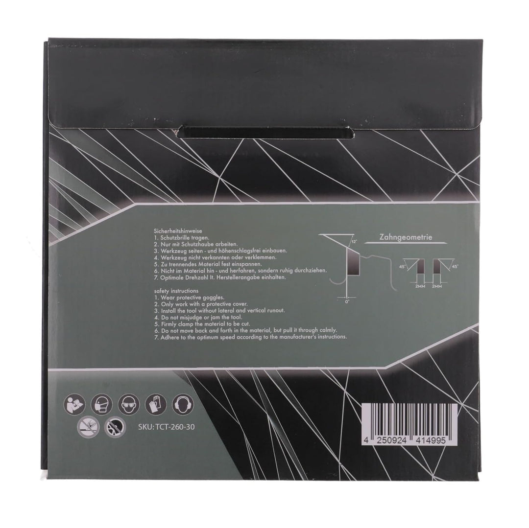 PRODIAMANT Multi Sägeblatt 260 x 30 mm Hartmetallsägeblatt für Holz, Alu, Kunstoff und Laminat mit H