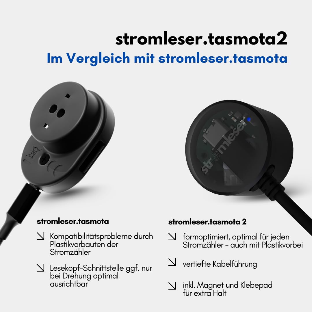 Stromleser WIFI smart meter IR Lesekopf Wlan Tasmota vorinstalliert inkl. Kabel