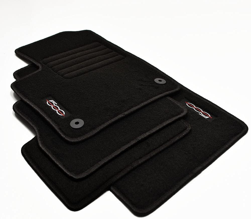 Velours Edition Fussmatten geeignet für FIAT 500E + FIAT 500E Cabrio Elektro ab Bj.2020 sw