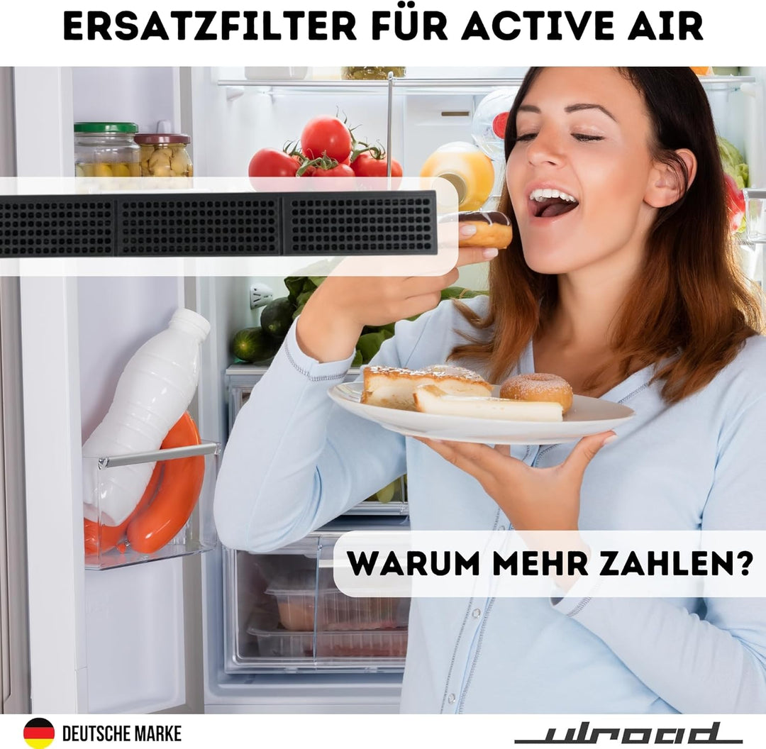 2x Kohlefilter Aktivkohlefilter Filter passend für Miele Active AirClean 7236280 Kühlschrank Air Cle