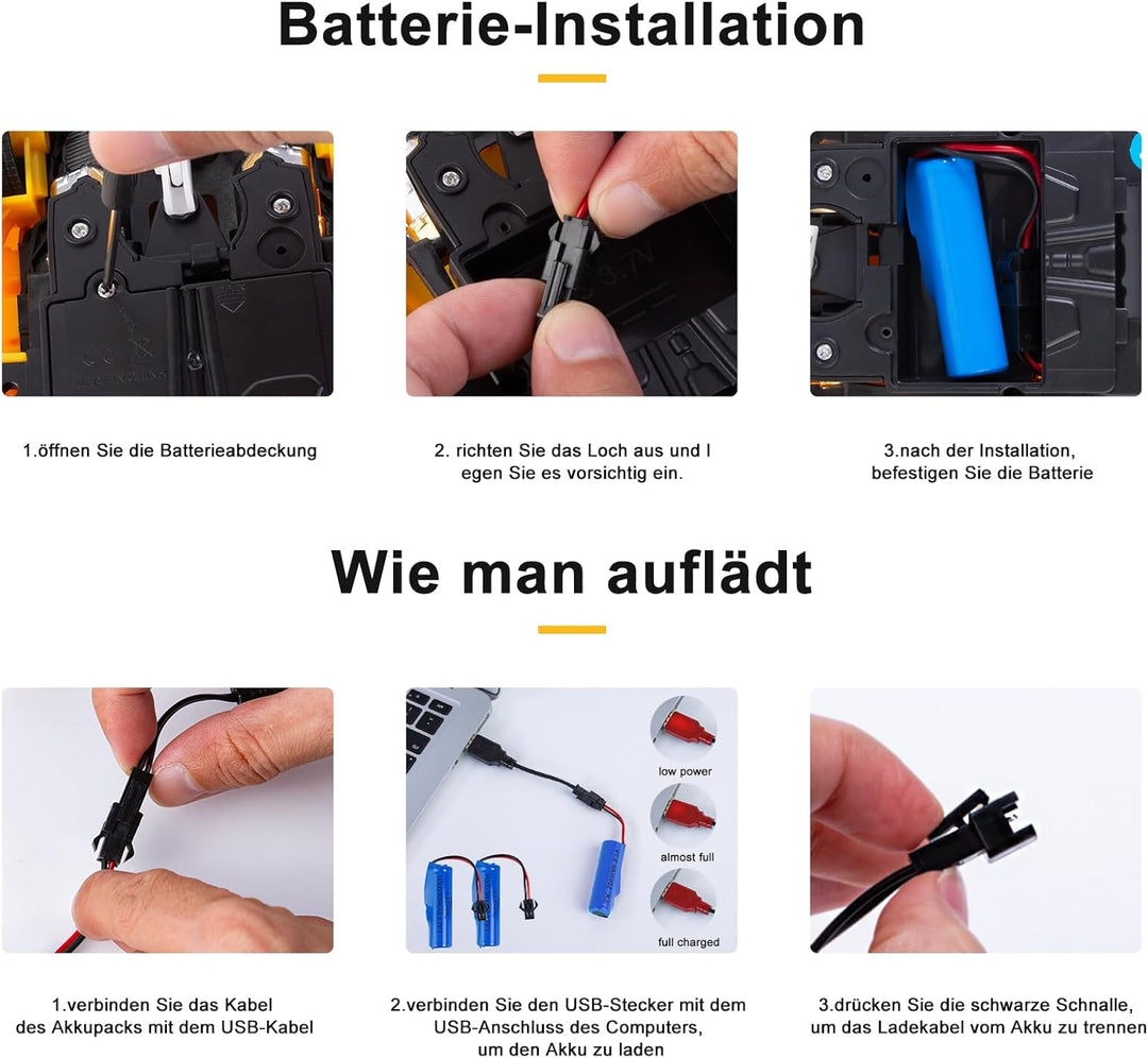 Yellcetoy Transform Spielzeug, Roboter Auto mit Handgesten Sening LED Licht Musik & Sound Effekt, Fe