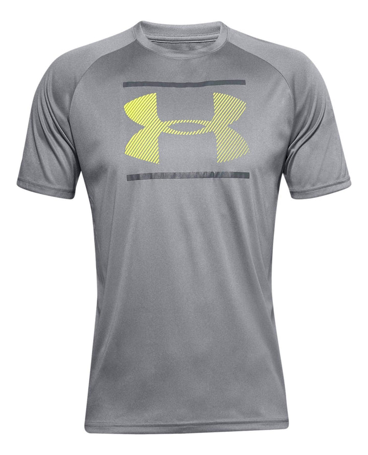 Under Armour Herren Fitness T-Shirt und Tank Tech Sportstyle Logo S Grau/Graphit/Grün, S Grau/Graphi