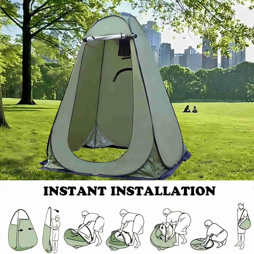 Pop Up Duschzelt Toilettenzelt Umkleidezelt Camping Privatsphäre Beistellzelt Grün, Grün