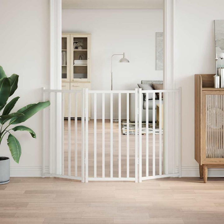 vidaXL Hundetor 3-TLG., Hundegitter Faltbar Pflegeleicht, Schutzgitter für Wohnzimmer Küche Treppe,