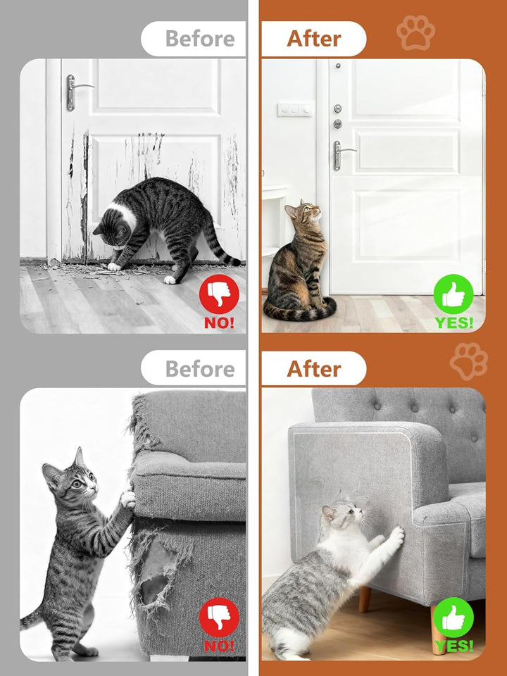 Katzen Kratzschutzfolie Transparent 43cm x 5m: ZQVCNF Selbstklebendes Anti-Kratz Tape für Sofa, Möbe