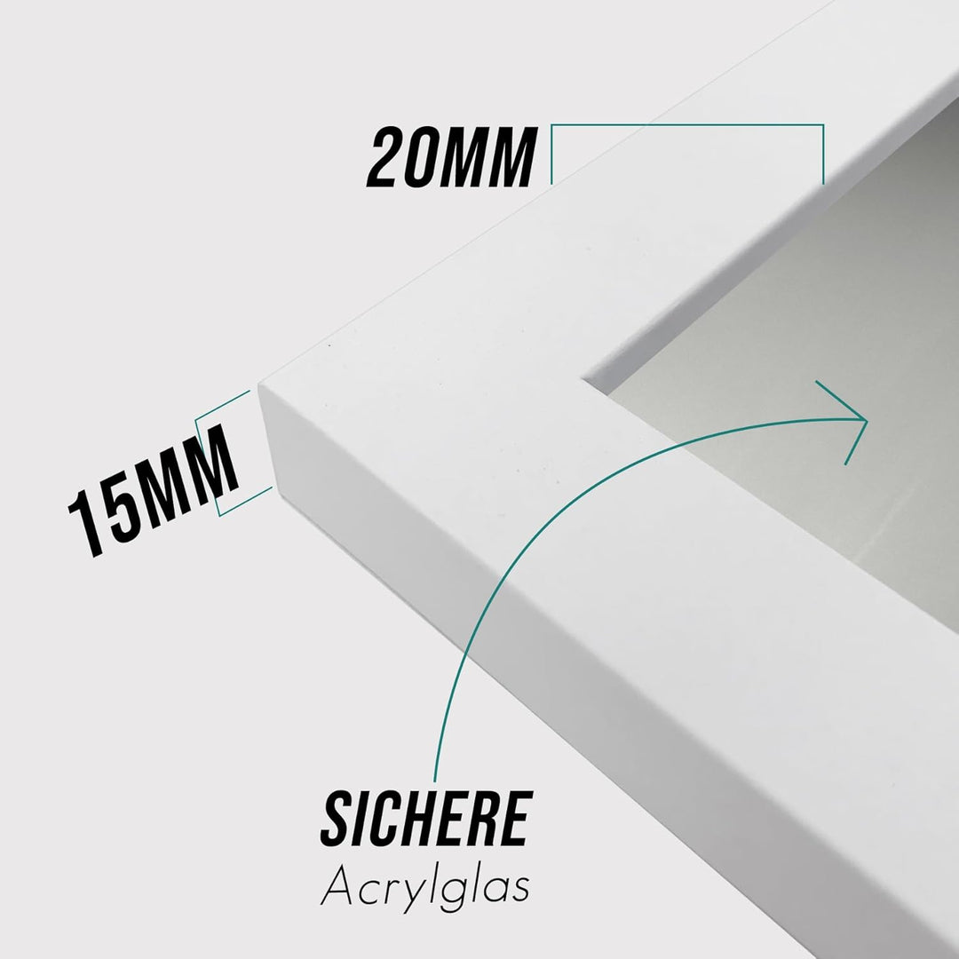 VUVUZULA Bilderrahmen 30x40cm Weiss Holz Fotorahmen 12x16 Zoll Holzrahmen MDF Rahmen 30x40cm 3er Set