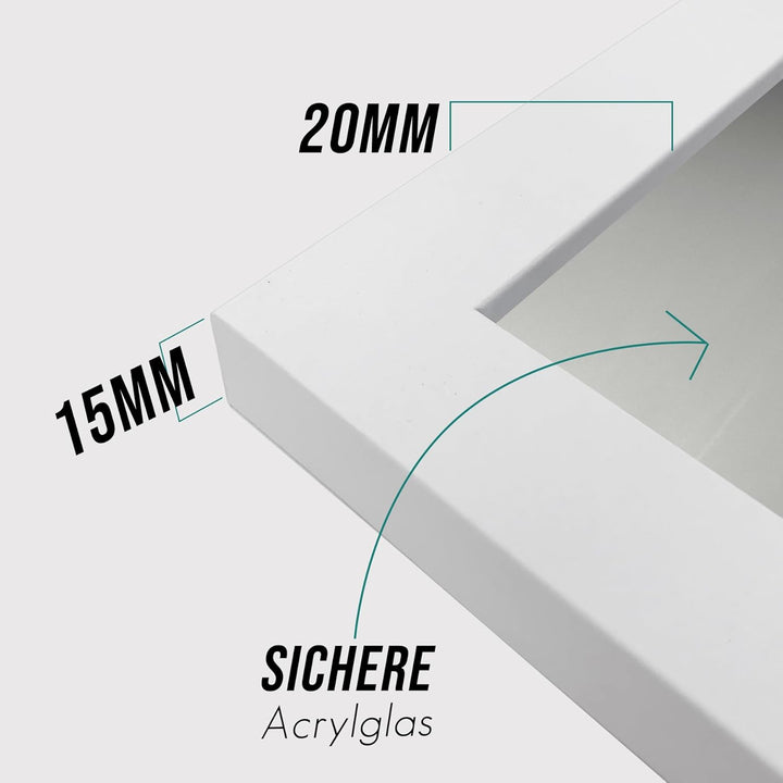VUVUZULA Bilderrahmen 30x40cm Weiss Holz Fotorahmen 12x16 Zoll Holzrahmen MDF Rahmen 30x40cm 3er Set