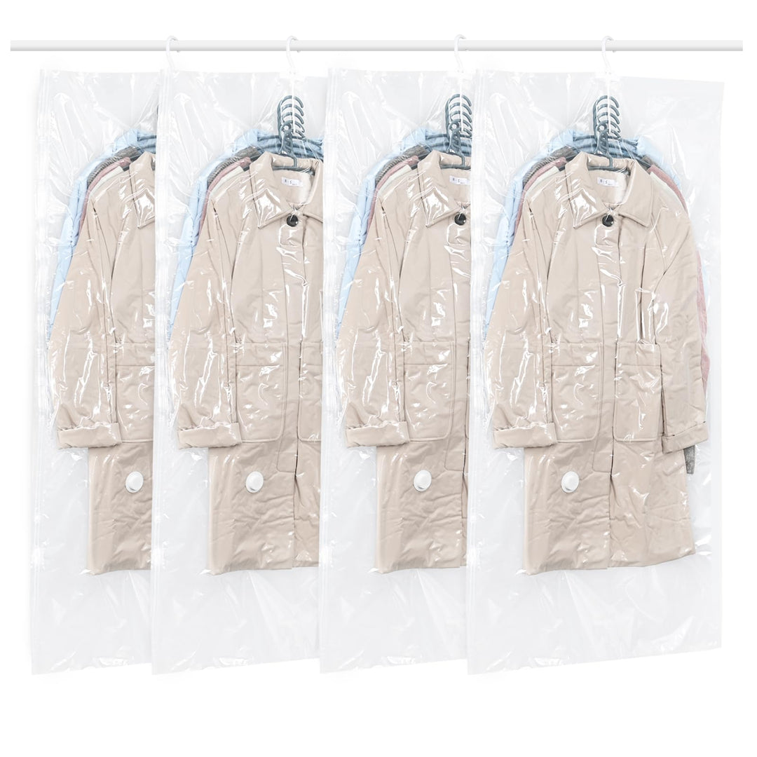 Vakuumbeutel zum Aufhängen, platzsparende Vakuumbeutel für Kleidung, Anzüge, Kleider, Mäntel oder Ja