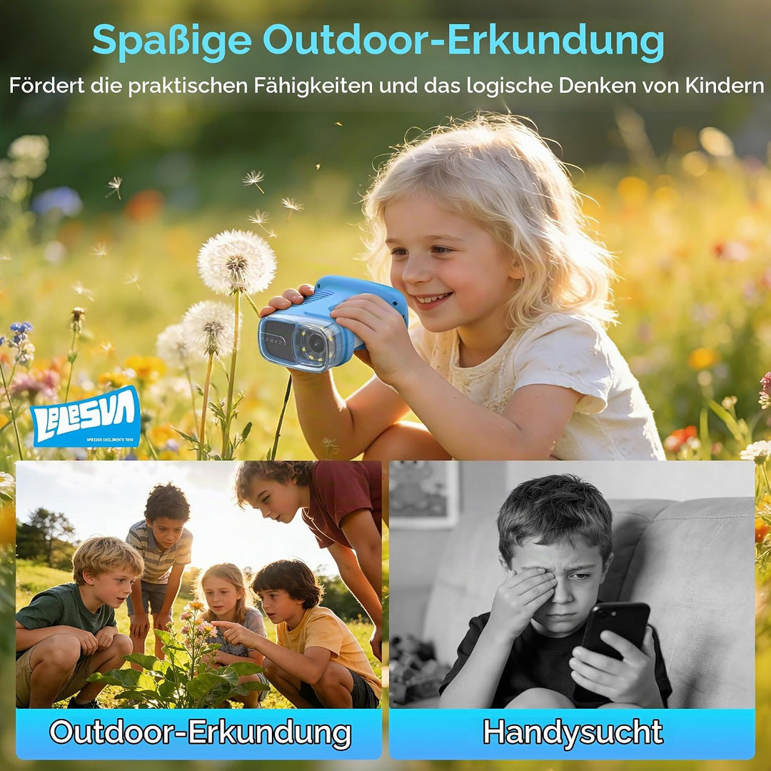 2,4-Zoll-Display-4K-Mikroskop für Kinder Tragbares Mini-Taschenmikroskop (1000-fache Vergrösserung)