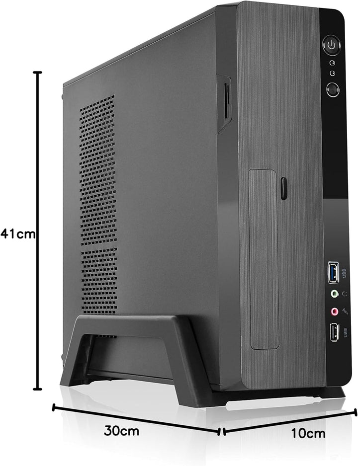 L-LINK ATX Slim PC-Gehäuse mit USB 3.0 Frontal | Netzteil 500 W | PC-Tower mit elegantem und langleb