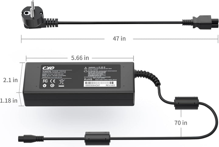 CYD 90W【10 in 1 Ladegerät】 Universal Notebook Netzteil Ladekabel AC Adapter 18.5V 19V 19.5V 20V für