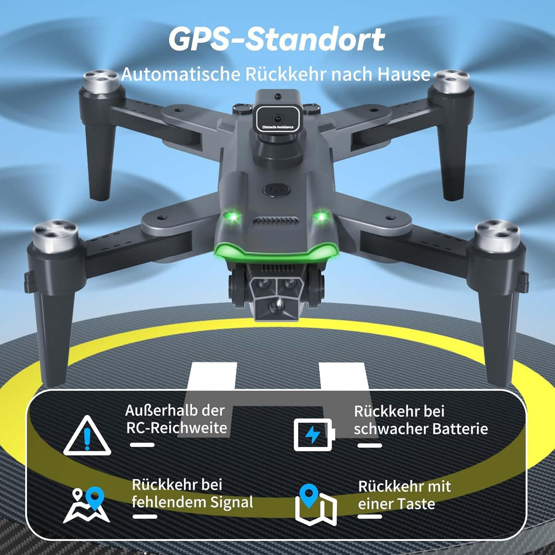 S166 GPS Drohne mit 4K Kamera, unter 249g für Erwachsene, Bürstenloser Motor, 60 Min Flugzeit (3 Akk