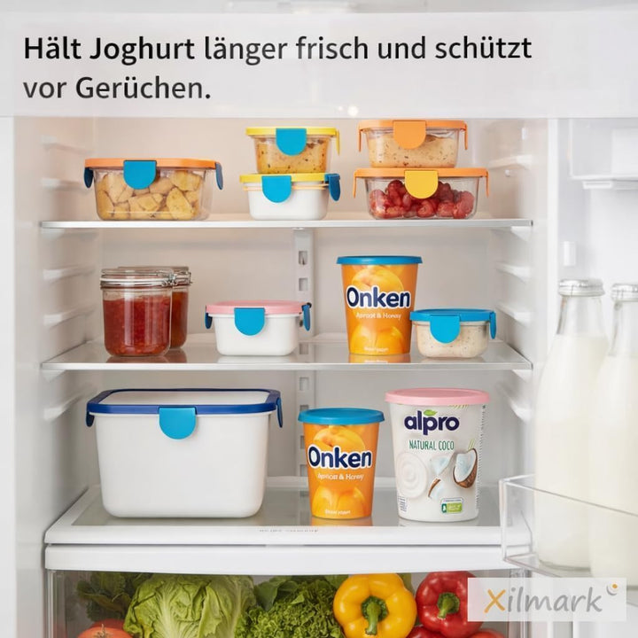 JoghurtDeckel 500g, Wiederverwendbarer Deckel für Joghurtbecher, Dosendeckel Wiederverwendbar Siliko