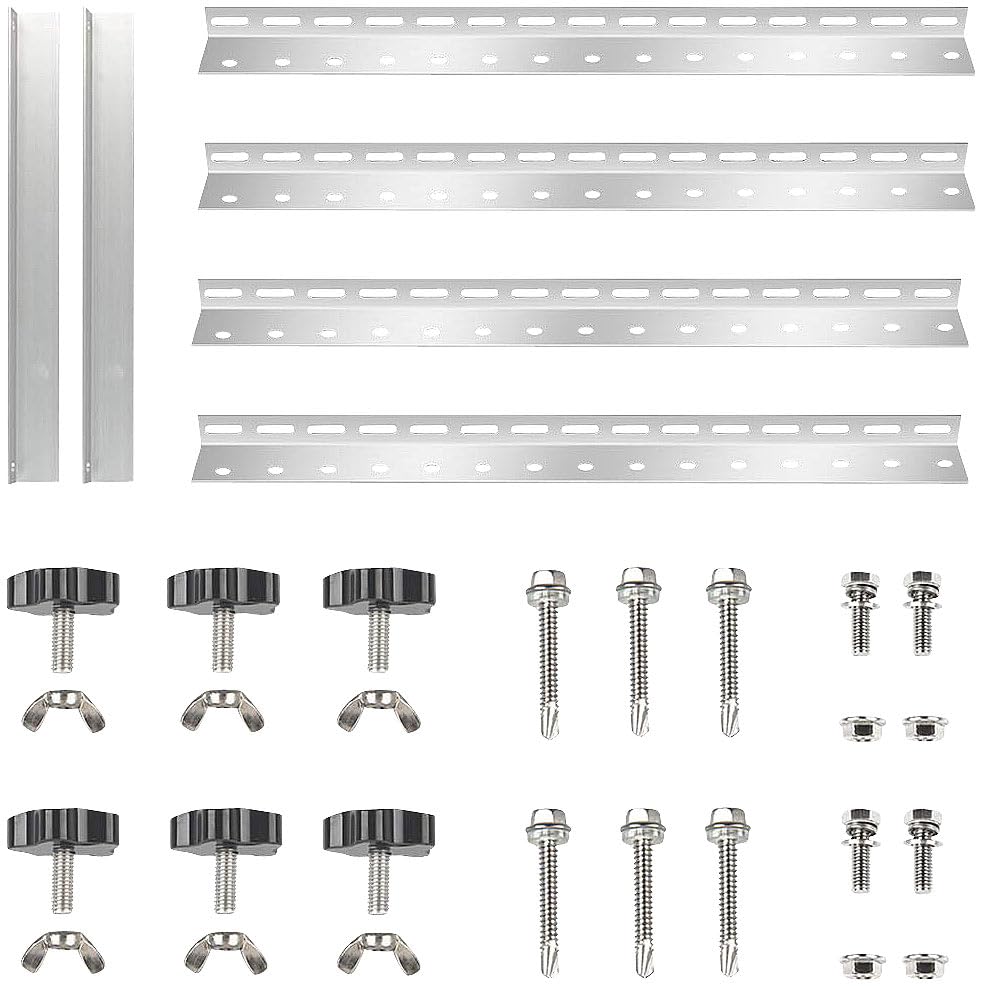 revolt Solarhalter: Verstellbare Aluminium-Solarpanel-Halterung, 14,5" / 37 cm, bis 150 kg (Solarpan
