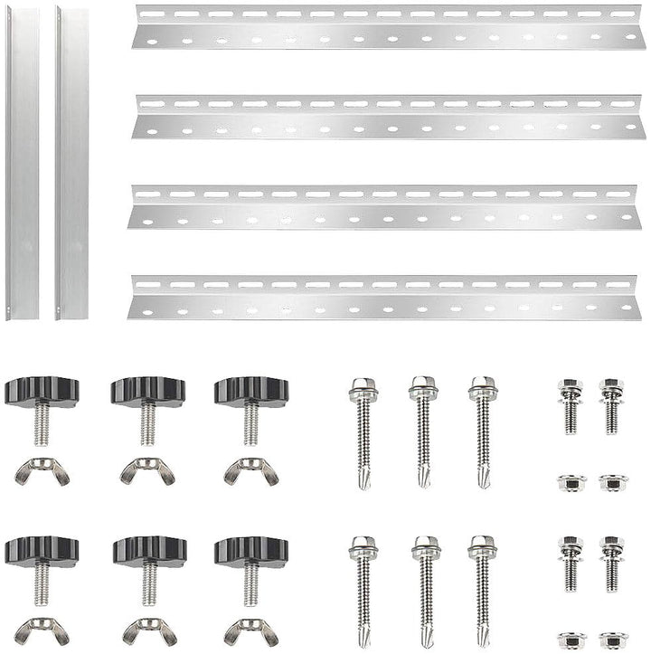 revolt Solarhalter: Verstellbare Aluminium-Solarpanel-Halterung, 14,5" / 37 cm, bis 150 kg (Solarpan