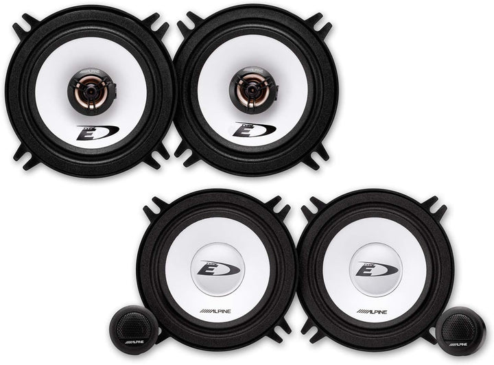 Mediadox Front/Heck 13cm/130mm Auto Lautsprecher/Boxen/Speaker Komplett-Set von Alpine kompatibel mi