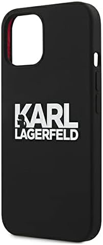 Karl Lagerfeld KLHCP13SSLKLRBK Hülle für iPhone 13 Mini 5,4" Silicone Stack Logo schwarz
