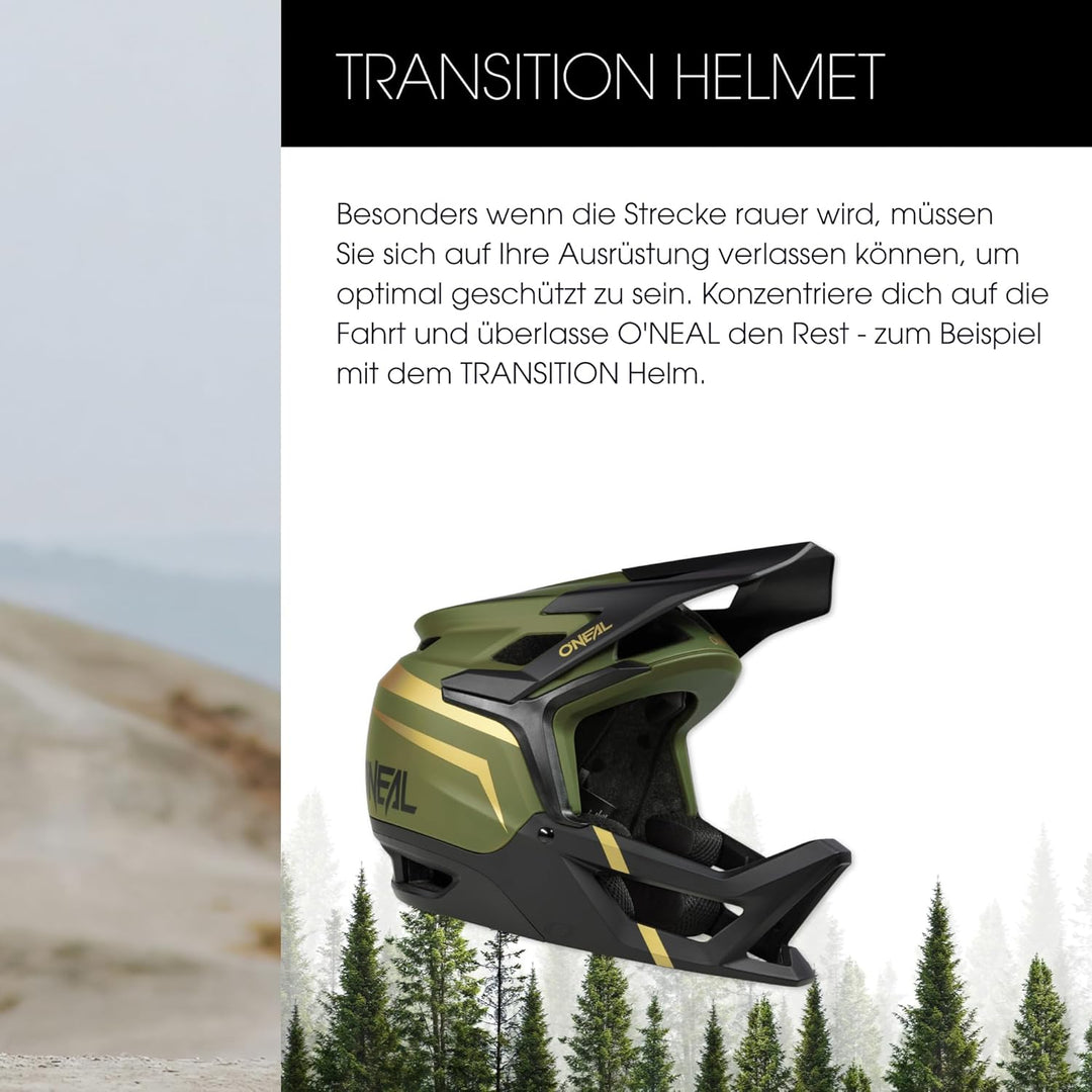 O'NEAL Visor TRANSITION Helmet FLASH Black/White/Gold M Olive, M Olive
