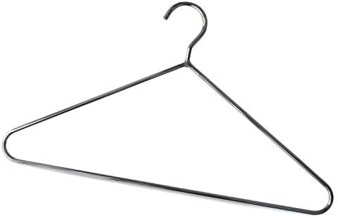 GERSO 100 Stück Kleiderbügel Stahl Metall platzsparend Industrie verchromt 45cm breit 6mm stark Meng