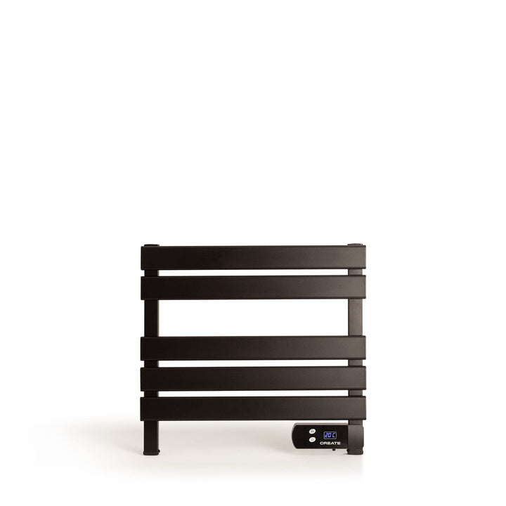 CREATE / WARM Towel Mini 150W / Elektrischer Badheizkörper Schwarz / 52,3x8x55,8cm / Leise, geringer