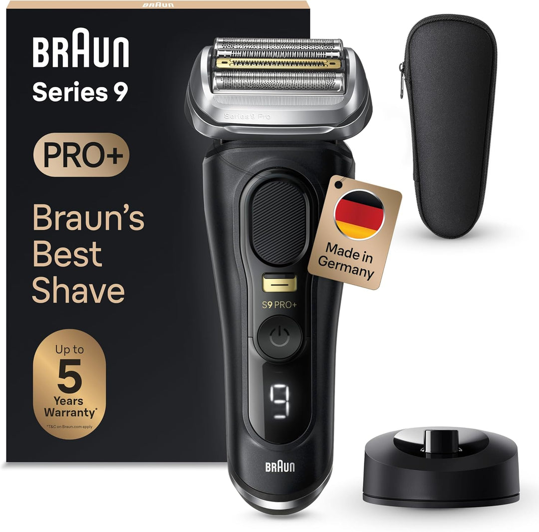 Braun Series 9 Pro+ Rasierer Herren Elektrisch, Elektrorasierer mit 5 Pro Rasierelementen, Langhaars