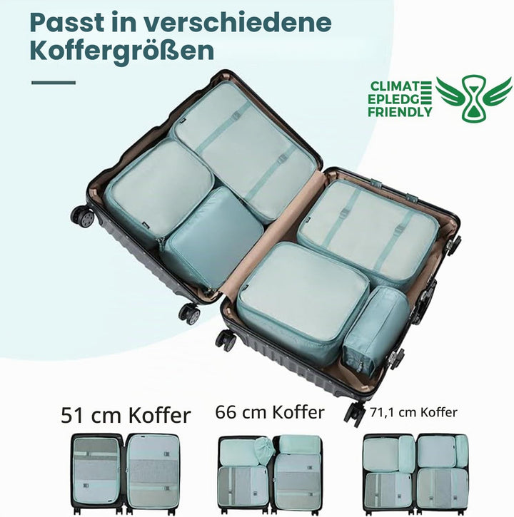 BAGAIL 10er-Set Packwürfel in verschiedenen Grössen Packorganizer für Reisezubehör Handgepäck Koffer