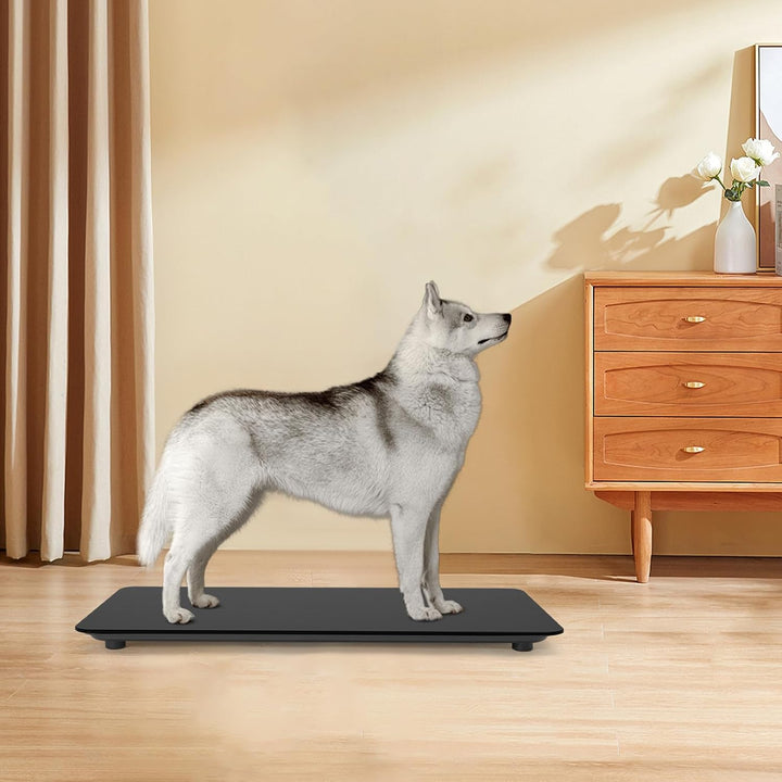 Digitale Haustierwaage, Hundewaage mit 10 g Genauigkeit, 3 Wiegemoden (KG/LB/ST: LB) und Körpergröss