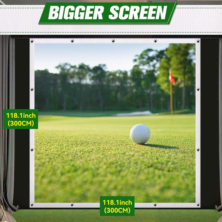 aikeec Golf-Simulator-Schlagschutz für Indoor/Outdoor-Golftraining, Golf-Simulatoren, Projektionslei