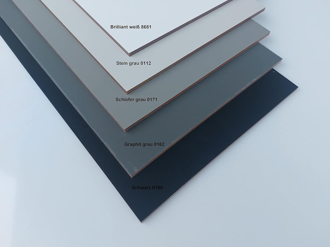 alt-intech Fassadenplatte Balkonplatte HPL Verschiedene Grössen und Farben + Zubehör (1000 x 500 x 6