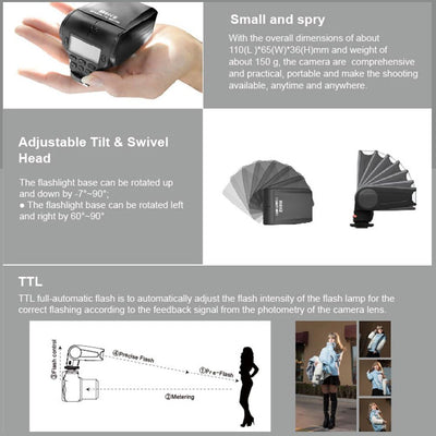 Meike Mini - Flash - Light automatische speedlight für Sony blitzschuh a6000 a6300 a9 a7ii a7 a7r a7
