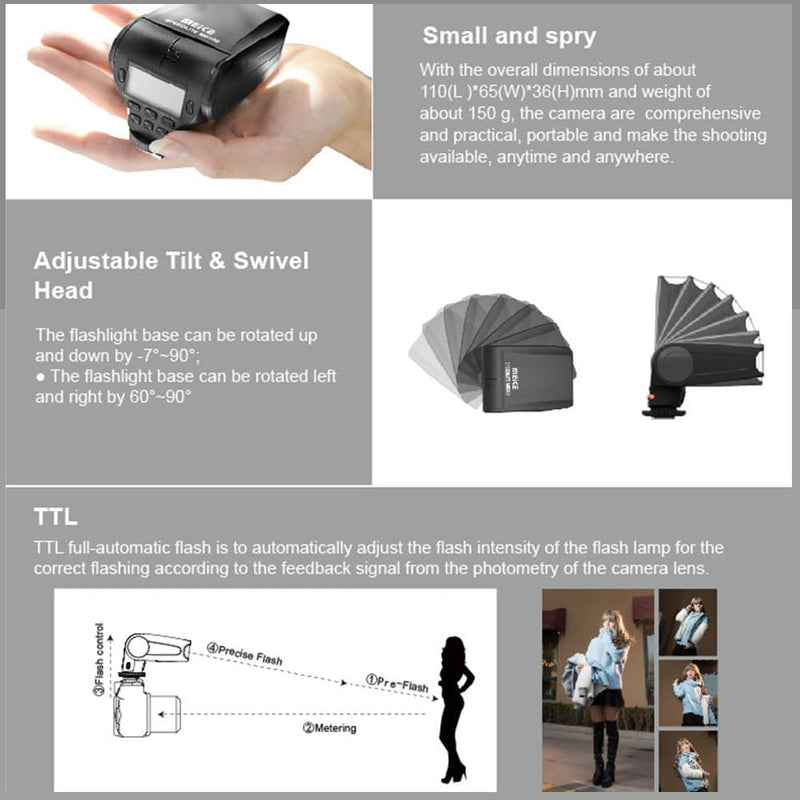 Meike Mini - Flash - Light automatische speedlight für Sony blitzschuh a6000 a6300 a9 a7ii a7 a7r a7