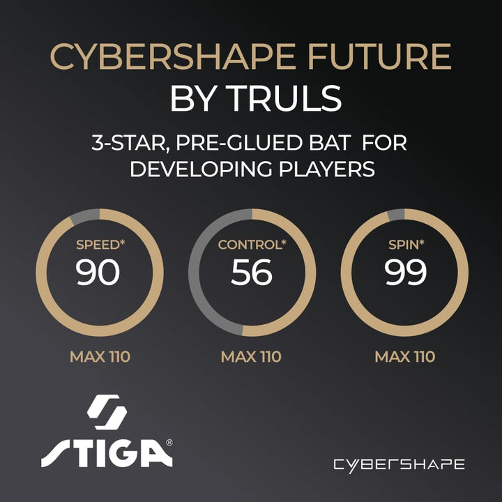 STIGA Tischtennisschläger Cybershape Future, Revolutionärer 3-Sterne-Tischtennisschläger mit Sechsec