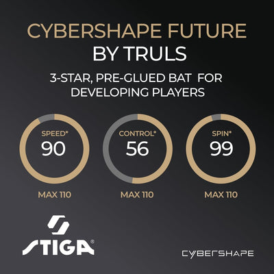 STIGA Tischtennisschläger Cybershape Future, Revolutionärer 3-Sterne-Tischtennisschläger mit Sechsec