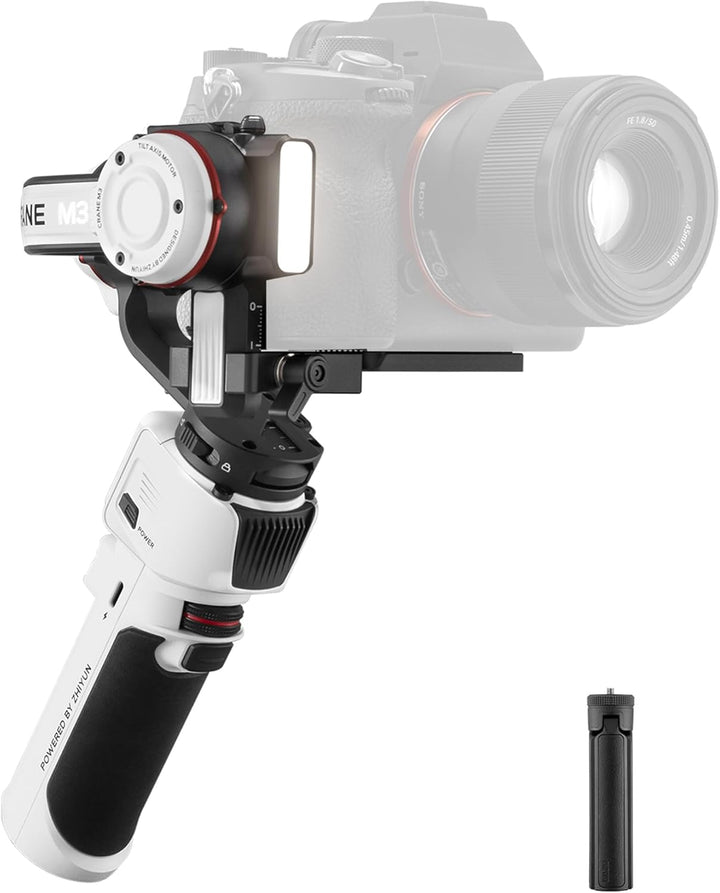 ZHIYUN Crane M3 [Official] Gimbal für Kamera und Smartphone, 3-Achsen Stabilisator mit Stativ und 80